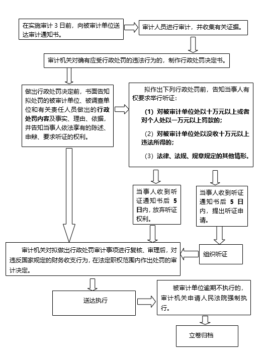 北京市审计局行政处罚职权运行流程图